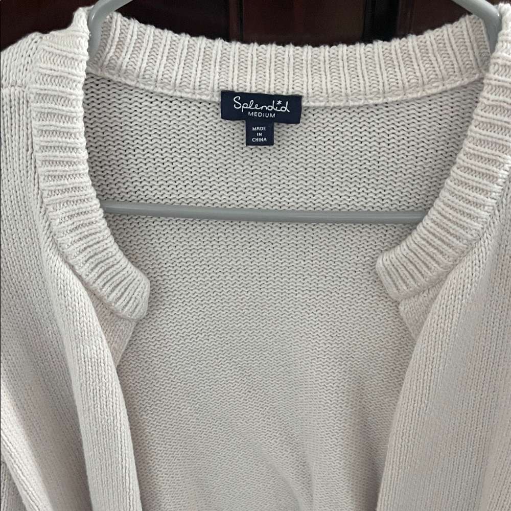 Splendid Cream Open-Front Cardigan - Picture 5 of 5